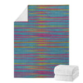 Colorful Knitted Pattern Print Blanket