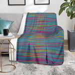 Colorful Knitted Pattern Print Blanket