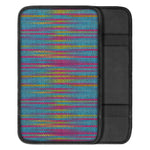 Colorful Knitted Pattern Print Car Center Console Cover
