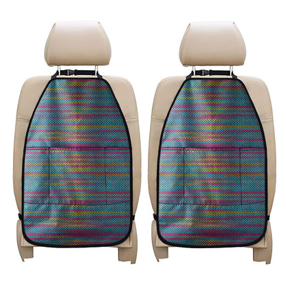 Colorful Knitted Pattern Print Car Seat Organizers