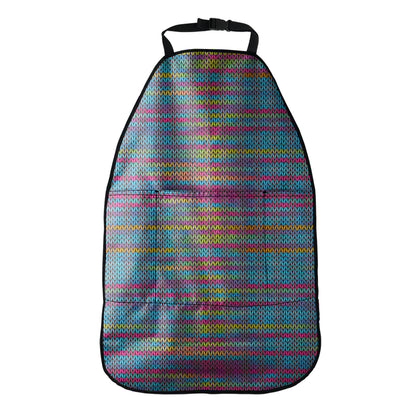 Colorful Knitted Pattern Print Car Seat Organizers