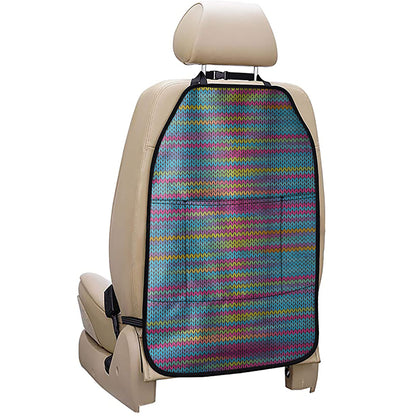 Colorful Knitted Pattern Print Car Seat Organizers