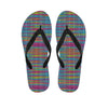Colorful Knitted Pattern Print Flip Flops