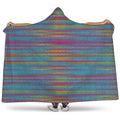 Colorful Knitted Pattern Print Hooded Blanket