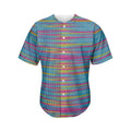 Colorful Knitted Pattern Print Men's Baseball Jersey