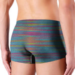 Colorful Knitted Pattern Print Men's Boxer Briefs