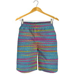 Colorful Knitted Pattern Print Men's Shorts