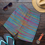 Colorful Knitted Pattern Print Men's Shorts