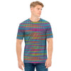 Colorful Knitted Pattern Print Men's T-Shirt