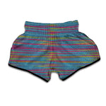 Colorful Knitted Pattern Print Muay Thai Boxing Shorts