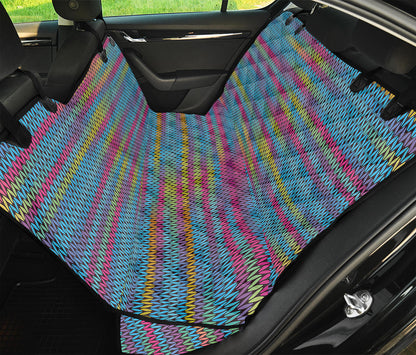 Colorful Knitted Pattern Print Pet Car Back Seat Cover