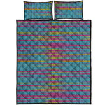 Colorful Knitted Pattern Print Quilt Bed Set