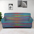 Colorful Knitted Pattern Print Sofa Cover
