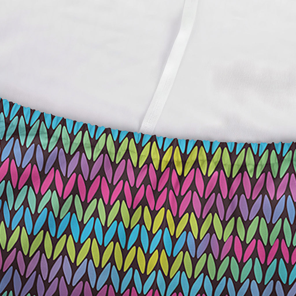 Colorful Knitted Pattern Print Sofa Cover