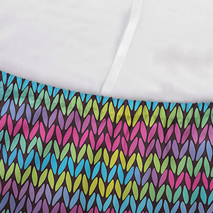Colorful Knitted Pattern Print Sofa Cover