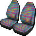 Colorful Knitted Pattern Print Universal Fit Car Seat Covers