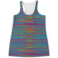 Colorful Knitted Pattern Print Women's Racerback Tank Top