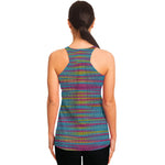 Colorful Knitted Pattern Print Women's Racerback Tank Top