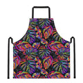 Colorful Leaf Tropical Pattern Print Apron