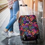 Colorful Leaf Tropical Pattern Print Luggage Cover GearFrost