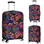 Colorful Leaf Tropical Pattern Print Luggage Cover GearFrost