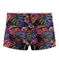 Colorful Leaf Tropical Pattern Print Men's Boxer Briefs