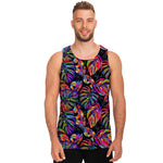 Colorful Leaf Tropical Pattern Print Men's Tank Top