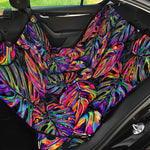 Colorful Leaf Tropical Pattern Print Pet Car Back Seat Cover