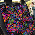 Colorful Leaf Tropical Pattern Print Pet Car Back Seat Cover