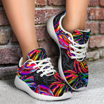 Colorful Leaf Tropical Pattern Print Sport Shoes GearFrost