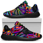 Colorful Leaf Tropical Pattern Print Sport Shoes GearFrost