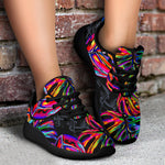 Colorful Leaf Tropical Pattern Print Sport Shoes GearFrost