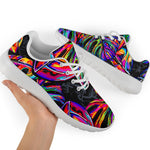 Colorful Leaf Tropical Pattern Print Sport Shoes GearFrost