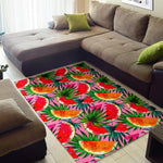 Colorful Leaf Watermelon Pattern Print Area Rug GearFrost
