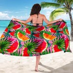 Colorful Leaf Watermelon Pattern Print Beach Sarong Wrap