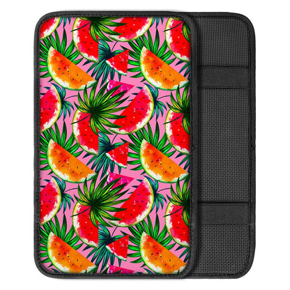 Colorful Leaf Watermelon Pattern Print Car Center Console Cover