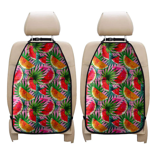 Colorful Leaf Watermelon Pattern Print Car Seat Organizers