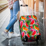 Colorful Leaf Watermelon Pattern Print Luggage Cover GearFrost