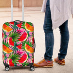 Colorful Leaf Watermelon Pattern Print Luggage Cover GearFrost