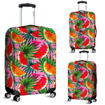 Colorful Leaf Watermelon Pattern Print Luggage Cover GearFrost