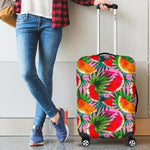 Colorful Leaf Watermelon Pattern Print Luggage Cover GearFrost