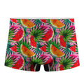 Colorful Leaf Watermelon Pattern Print Men's Boxer Briefs