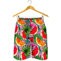 Colorful Leaf Watermelon Pattern Print Men's Shorts