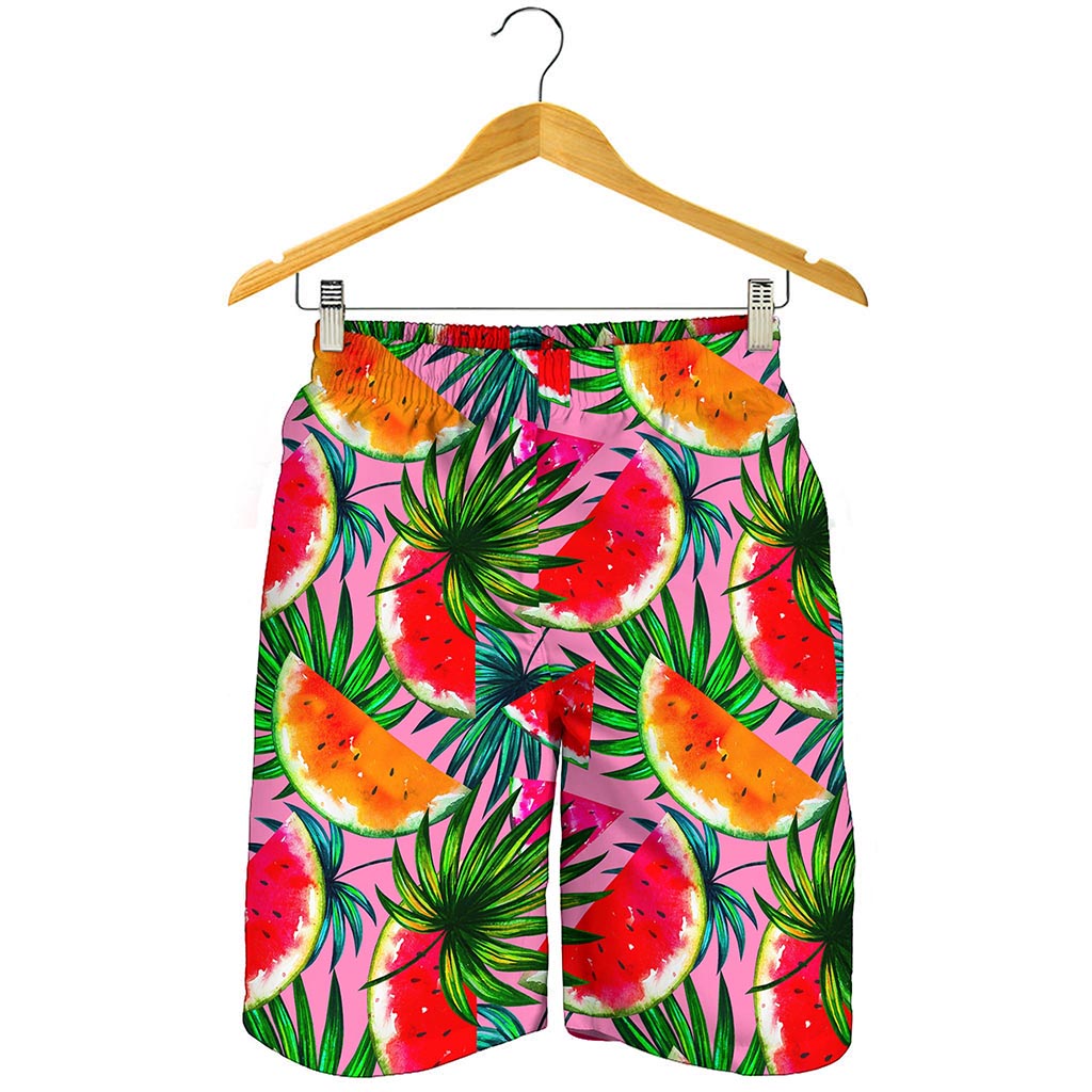 Colorful Leaf Watermelon Pattern Print Men's Shorts