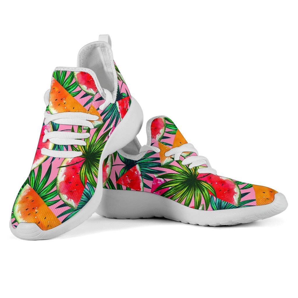 Colorful Leaf Watermelon Pattern Print Mesh Knit Shoes GearFrost