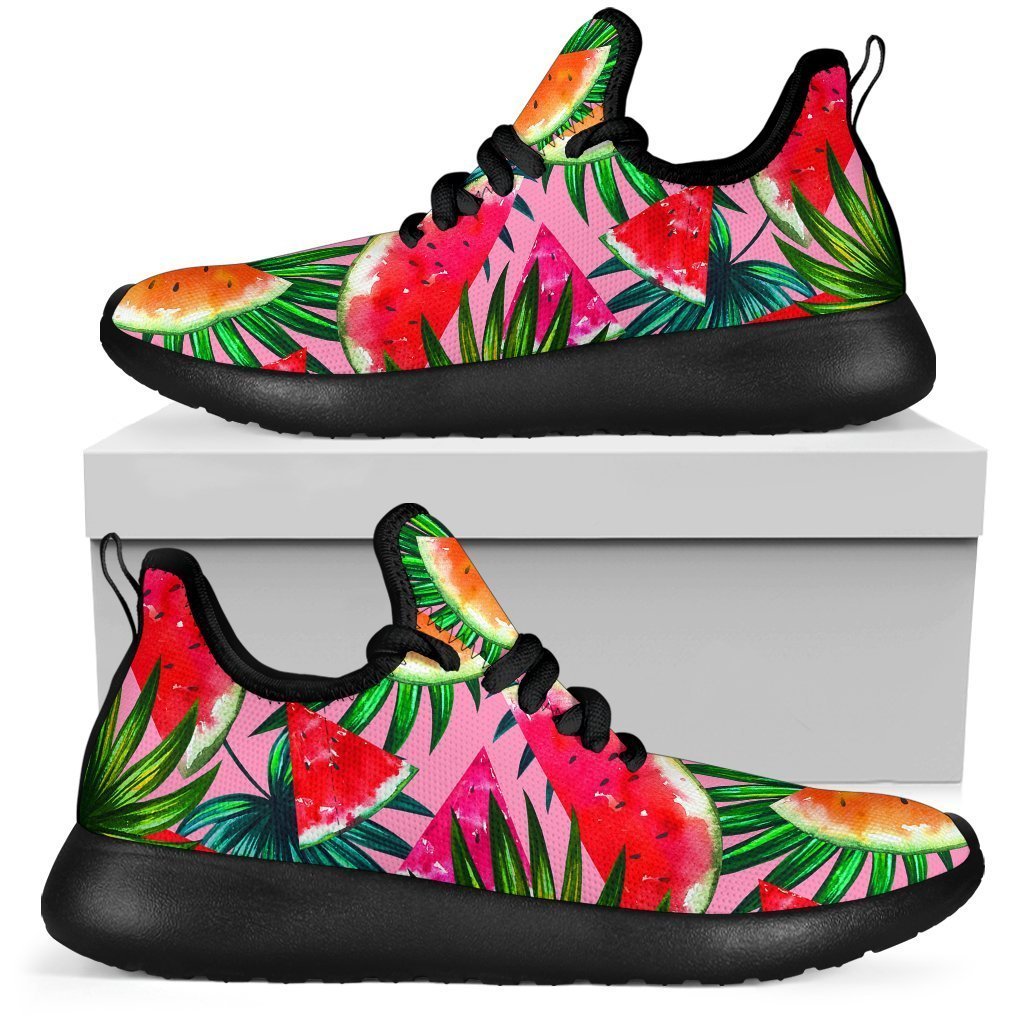 Colorful Leaf Watermelon Pattern Print Mesh Knit Shoes GearFrost