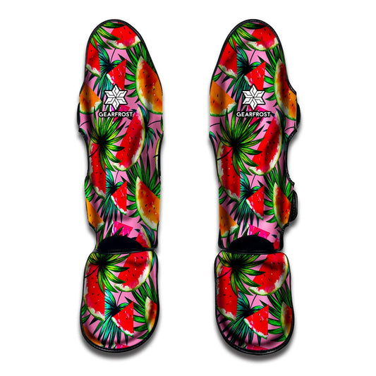Colorful Leaf Watermelon Pattern Print Muay Thai Shin Guard