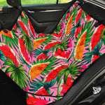 Colorful Leaf Watermelon Pattern Print Pet Car Back Seat Cover
