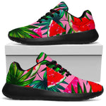 Colorful Leaf Watermelon Pattern Print Sport Shoes GearFrost