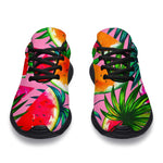 Colorful Leaf Watermelon Pattern Print Sport Shoes GearFrost
